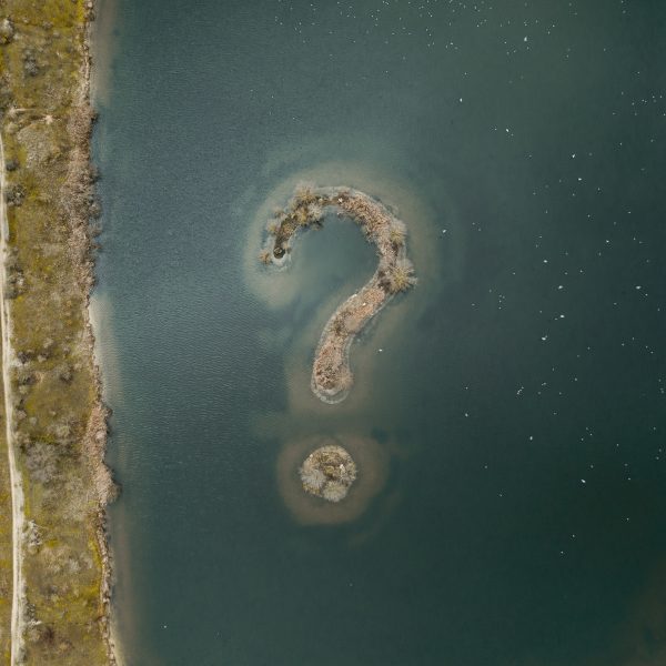 aerial view of green and brown land