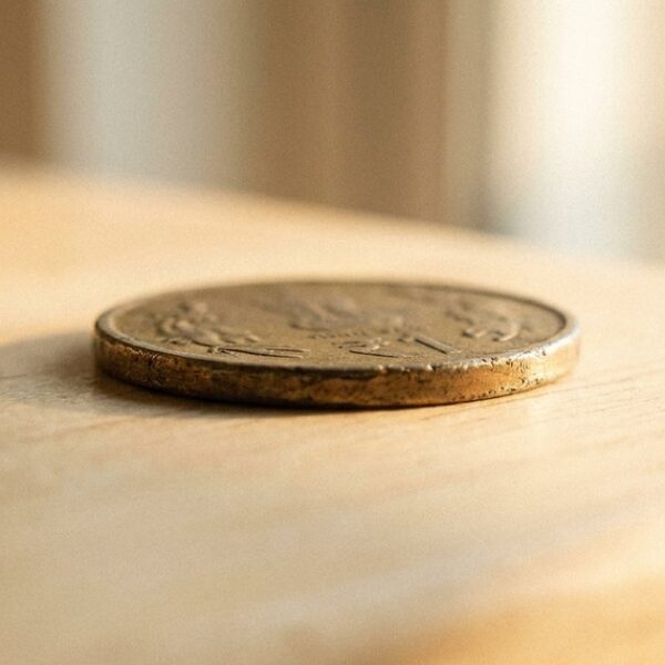Close-up of an aged Indian rupee coin on pale wood, symbolizing first principles thinking in business and investing.