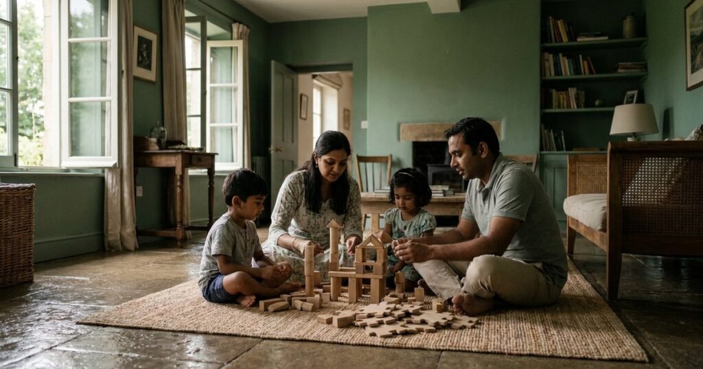 An Indian family explores modular learning with educational tools at home, as part of a 30-day parent experiment.