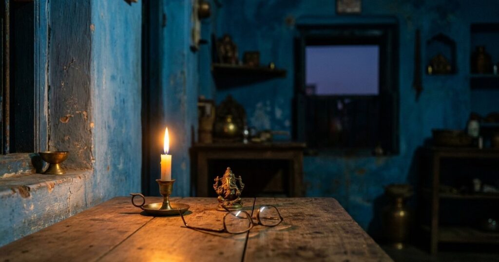Quiet Indian workspace reflects the power of enthusiasm in sales from Bettger's experiences, with warm light and personal touches.