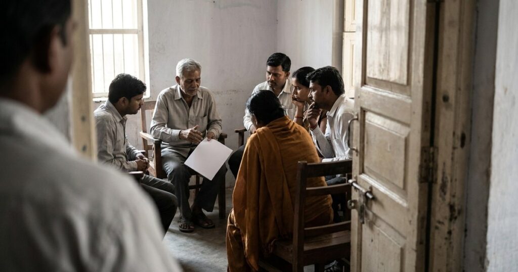 Indian investors learning patient, thoughtful investing in a neighbourhood class