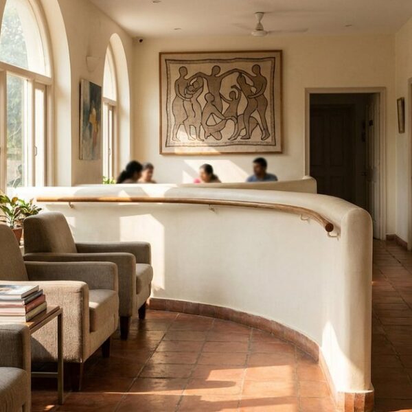 IVF clinic waiting room in India, highlighting the importance of honest conversations about fertility treatment.