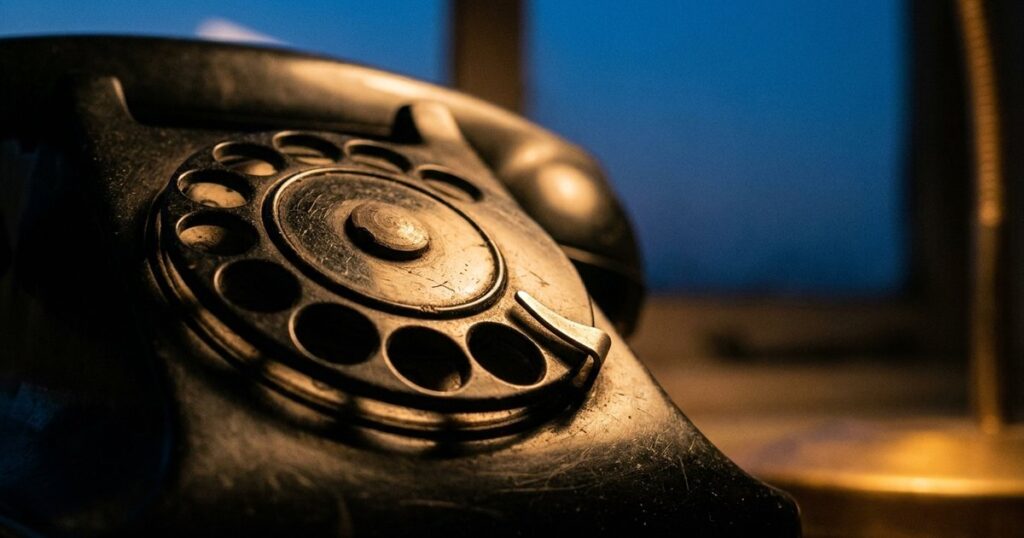 Close-up of a vintage rotary telephone emphasizing clear communication in sales to Indian buyers.