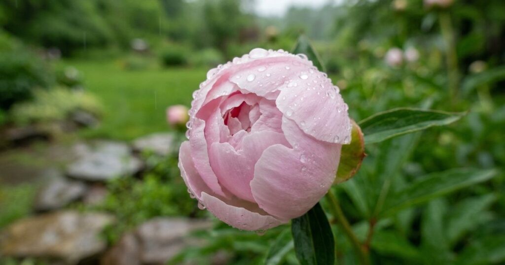 A close-up of a dewy flower bud represents the journey-focused approach in IVF treatments.